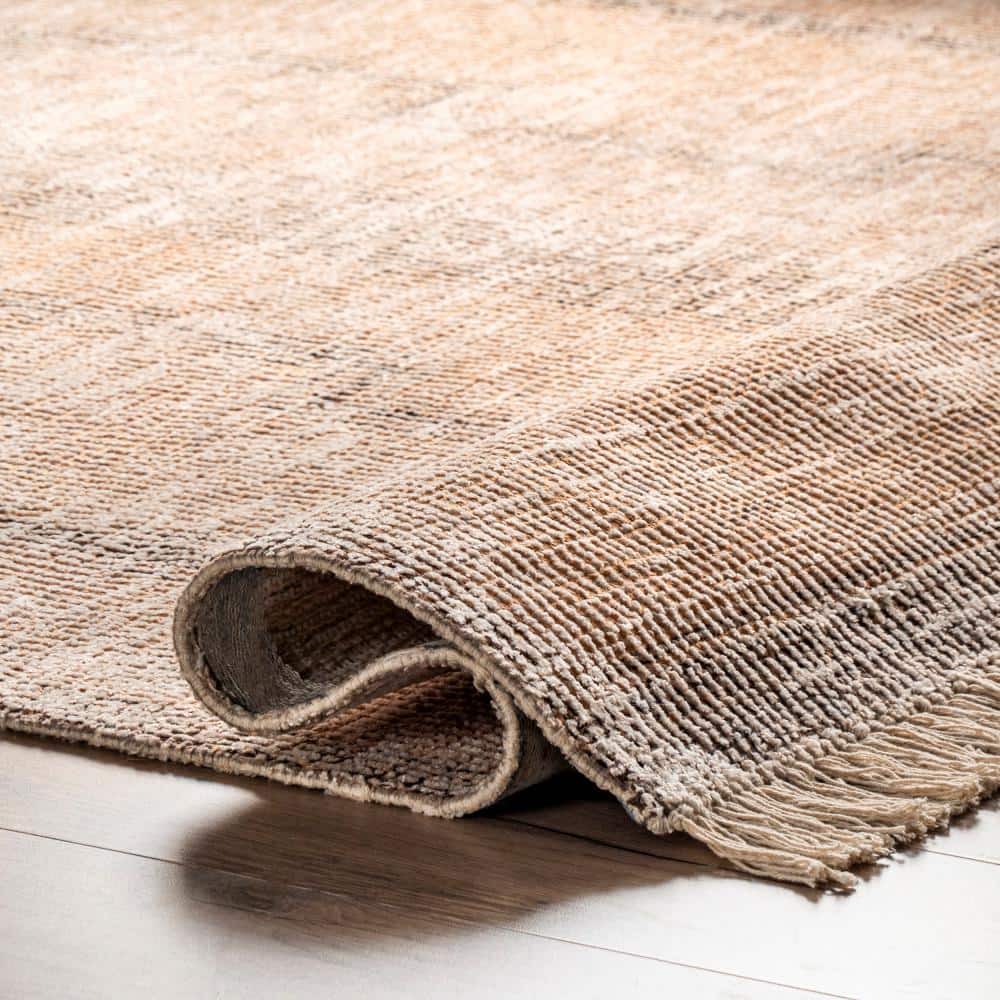 Ginger Tan Cotton-Blend Flat Woven 6' x 9' Area Rug