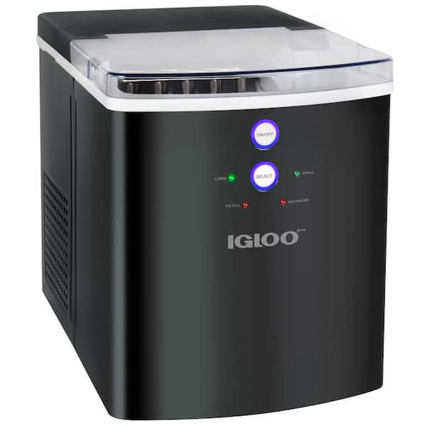 IGLOO 33 lb. Portable Countertop Ice Maker in Black Stainless Steel