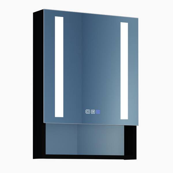 FAMYYT 20 in. W x 28 in. H Rectangular AntiFog LED Light Aluminum