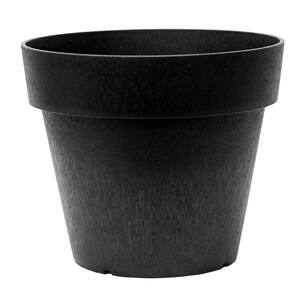 16 in. Baritone Recycled Rubber Indoor/Outdoor Self Watering Planter in Slate, (2-Pack)