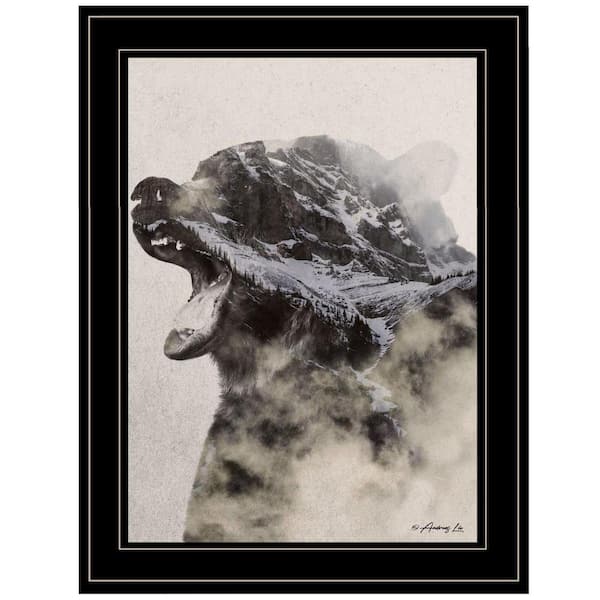 HomeRoots Charlie Bear Fog 1-Piece Framed Wall Art 19 in. x 15 in.