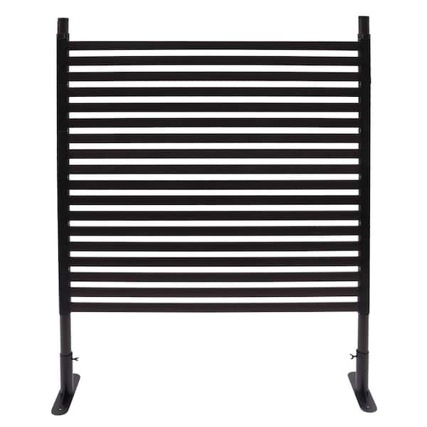 YIYIBYUS 3.93 ft. x 2.95 ft. Outdoor Metal Steel Freestanding Privacy Fence Screen Patio Garden Decorative Fence