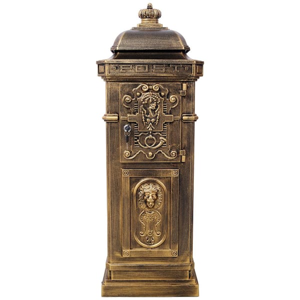 maocao hoom Residential The Court Large-Capacity Letter Box, Garden Floor Safety Mailbox, Outdoor Rainproof Postbox Statue