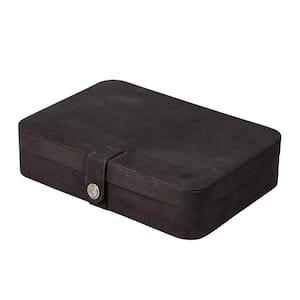 Maria Black Plush Fabric Jewelry Box