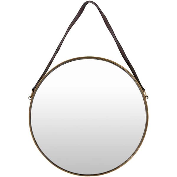 Artistic Weavers Lathan 28 in. H x 18 in. W Gold Round Modern Mirror
