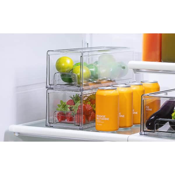 Sorbus Small Clear Plastic Storage Pull Out Fridge Drawer for Fridge  (2-Pack) FR-PBSM2 - The Home Depot