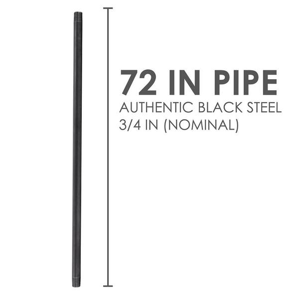 Pipe Fitting Supply Giant 1/2" X 5-1/2", Steel Pipe, Pre Cut Industrial Pipe, Threaded Pipe Nipples And... Metal Pipe