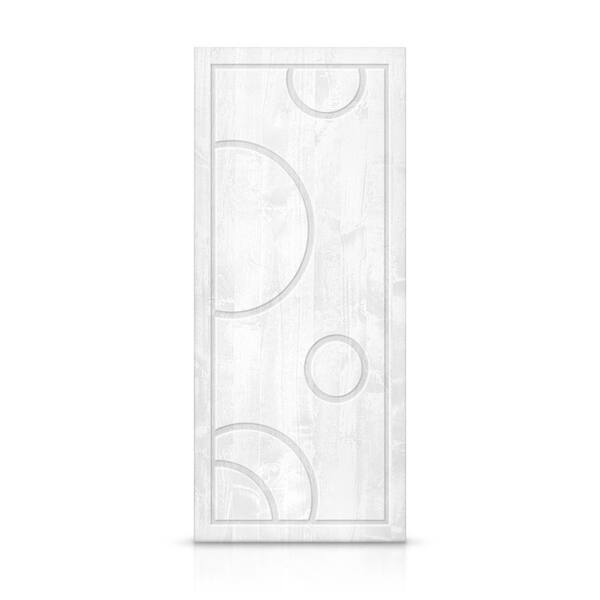 CALHOME 24 in. x 80 in. Hollow Core White Stained Solid Wood Interior Door Slab DFJCNC202