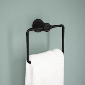 Nicoli Towel Ring in Matte Black