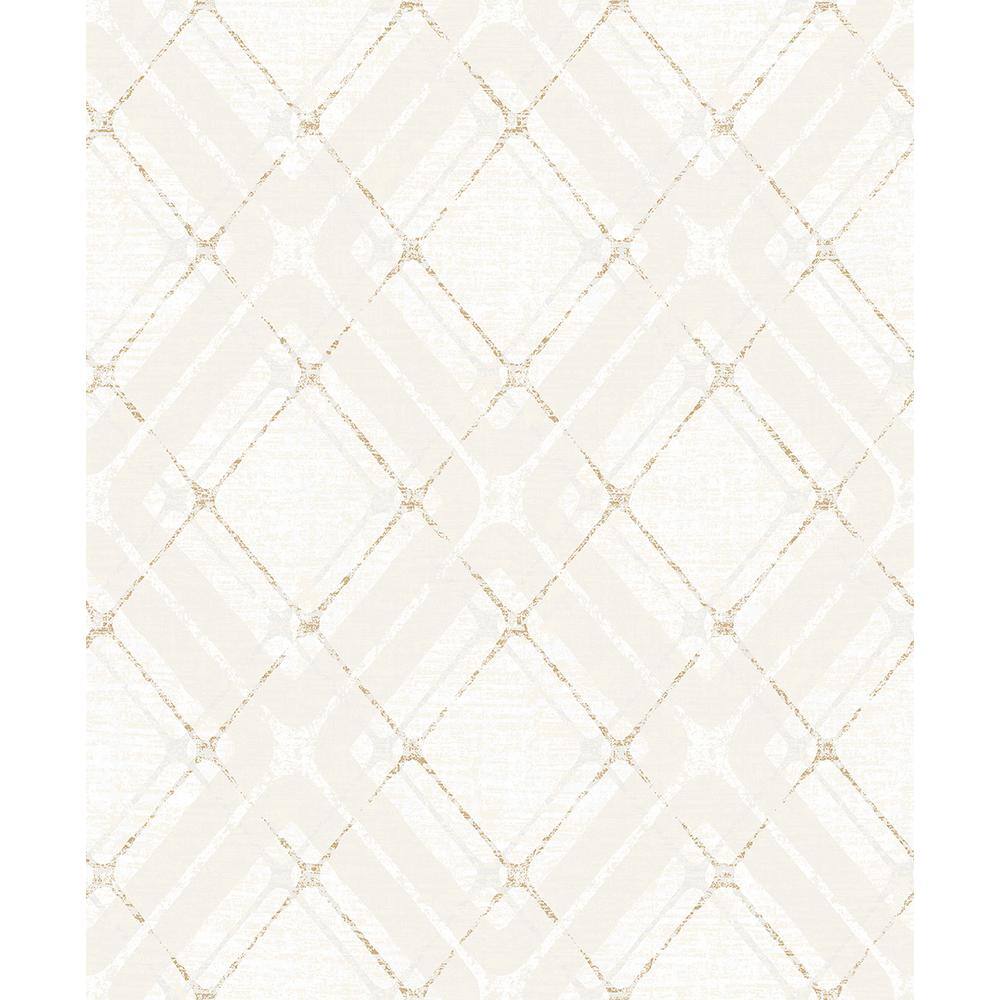 Hadley Beige Argyle Paper Strippable Roll (Covers 57.8 sq. ft.)