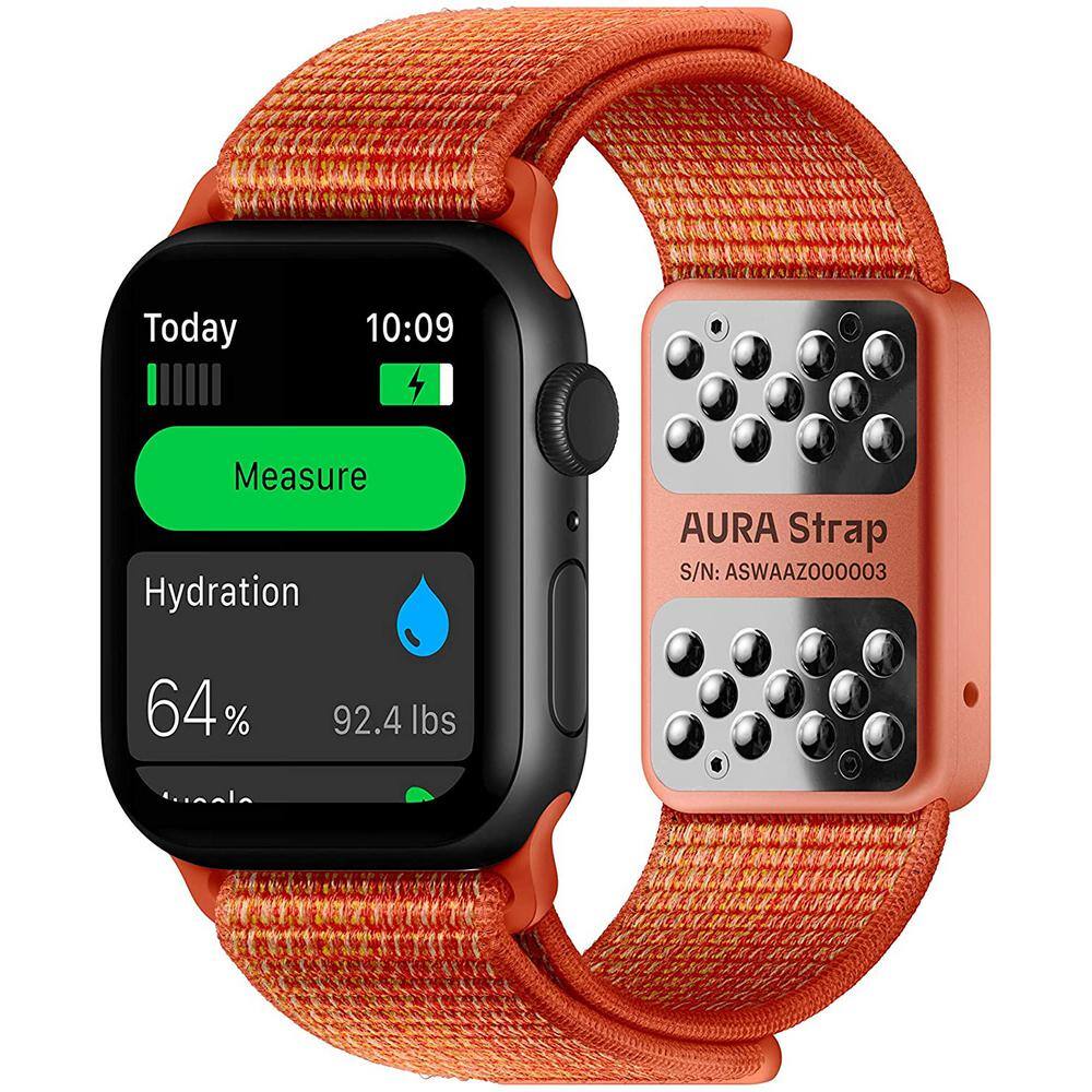 Aura Strap Body Composition And Hydration Level Fitness Tracker Band For Apple Watch Compatible 42mm 44mm Peach Red The Home Depot