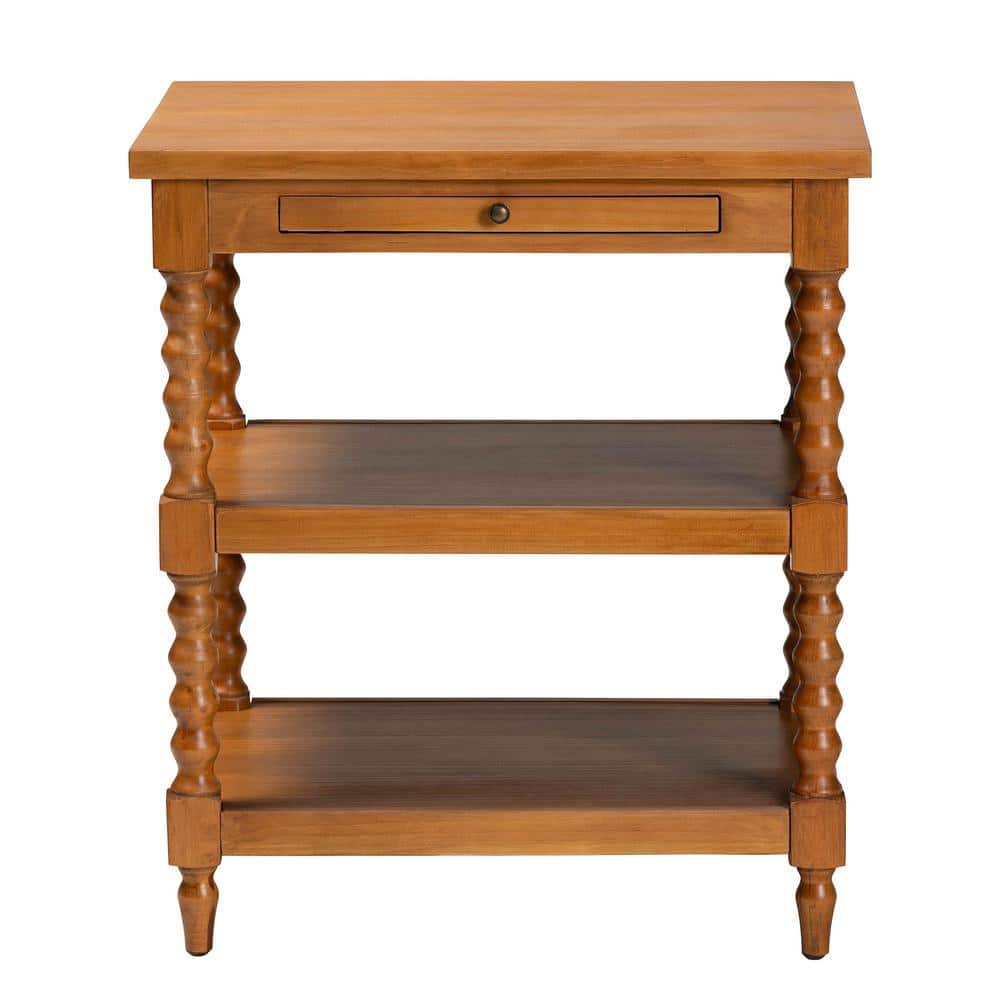 Imogene 26 in. Black Rectangle Wood End Table - thumbnail 3