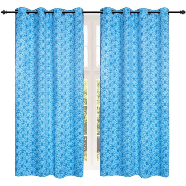Paisley 100% Blackout Window Curtain Panels Full Light Heat Blocking Drapes Pair 