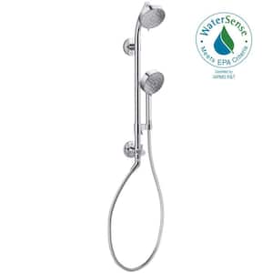 HydroRail-S Shower Column Kit with Awaken Multi-Function Shower Head, Hand Shower and Hose (Valve not included)