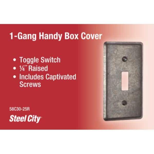 Metallic Handy Box 1 Toggle Cover (58C30-25R)