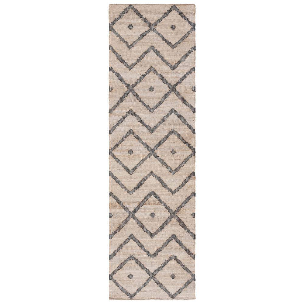 Kilim Natural/Charcoal 2 ft. x 8 ft. Geometric Diamonds Runner Rug price history on PriceWatchPro