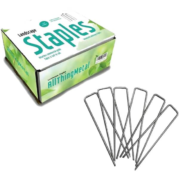 Ashman Online Ashman Galvanized Garden Stakes Landscape Fabric Staples: (250-Pack) 6 in. Sod and Fence Stake: Sturdy Rust-Resistant