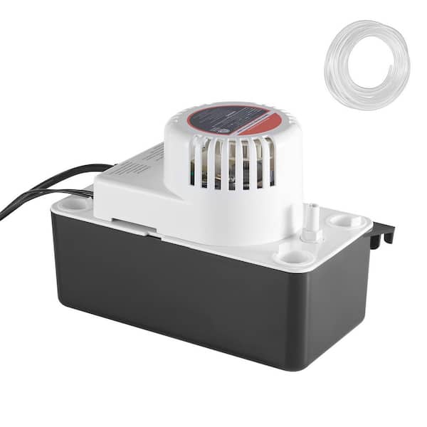 1/50 HP Condensate Pump 65 GPH 6.69 in. W Freestanding 1/2 Gal. Tank Float Switch 20 ft. Hose AC Dehumidifier Furnace