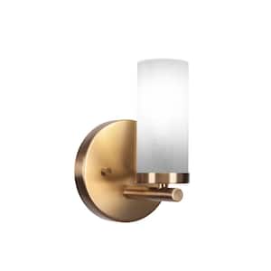 Zara 1-Light New Age Brass Wall Sconce