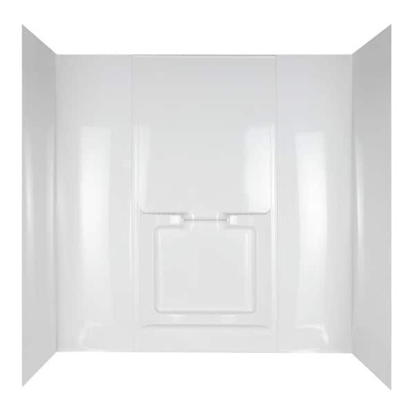 Tub Surrounds In High Gloss White, One Piece Tub Surrounds Home Depot