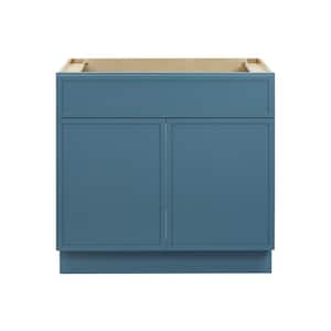 33 in. W x 21 in. D x 32.5 in. H 2-Doors Bath Vanity Cabinet without Top in Sea Green