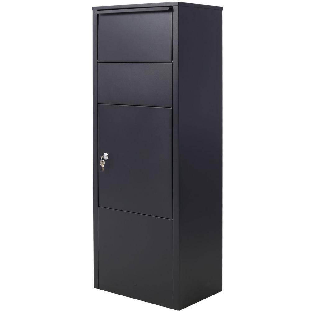 Tidoin Black Outdoor Large Package Delivery Parcel Mail Drop Box With Tidoin Black Outdoor Large Package Delivery Parcel Mail Drop Box With