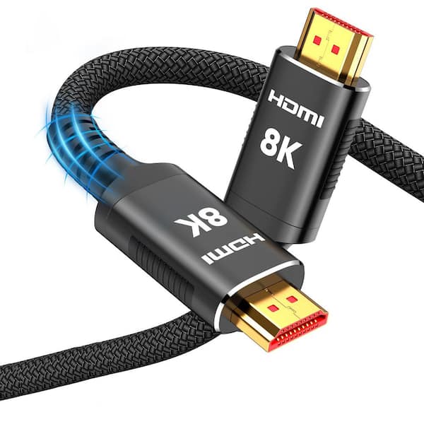 Yichuhaoxi 10 ft. RG6 Shielded Gold Plated HDMI Cable Wire Black for TV/Laptop/Monitor/PS5/Projector/Entertainment/Sound System