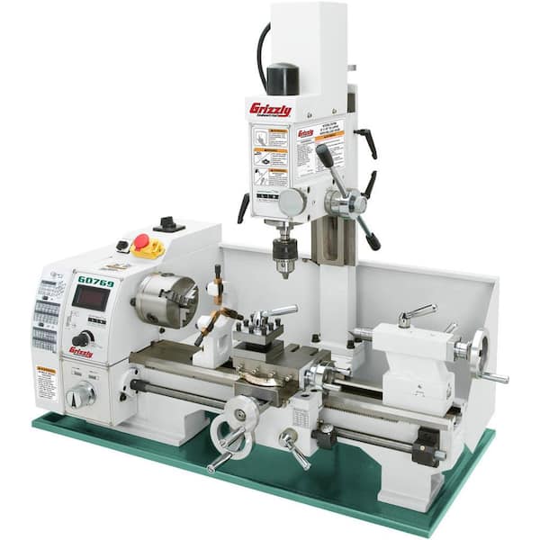 Grizzly Industrial 8 in. x 16 in. Variable-Speed Combination Metal Lathe/Mill
