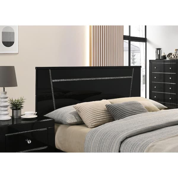 Furniture of America Demartin Black Wood Frame King Platform Bed with  Storage IDF-7223BK-EK - The Home Depot