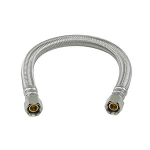 3/8 in. Compression x 3/8 in. Compression x 12 in. Length Braided Stainless Steel Faucet Connector