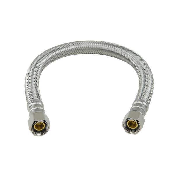 3/8-in COMP x 3/8-in KC x 12-in Braided Stainless Steel Faucet Supply Line