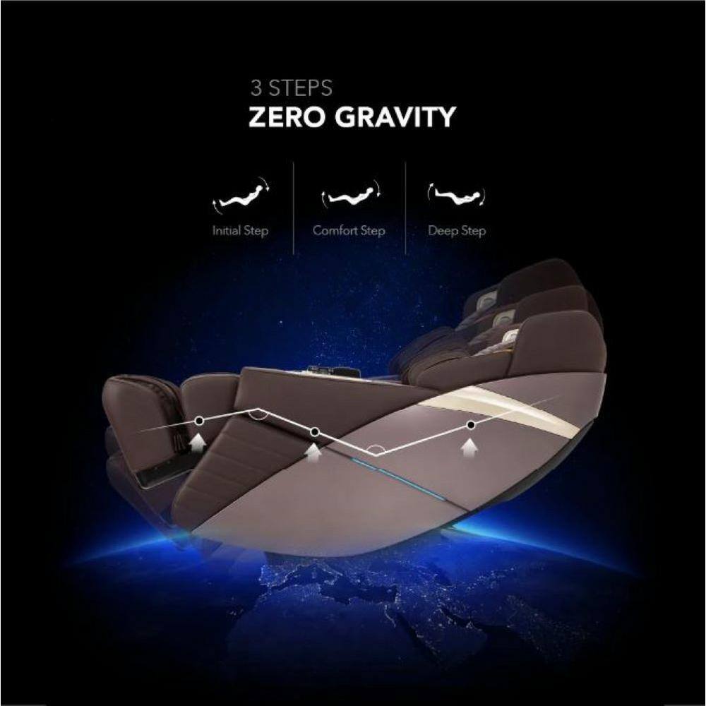 Black Faux Leather 3D Signature Massage Chair with Zero Gravity Recline