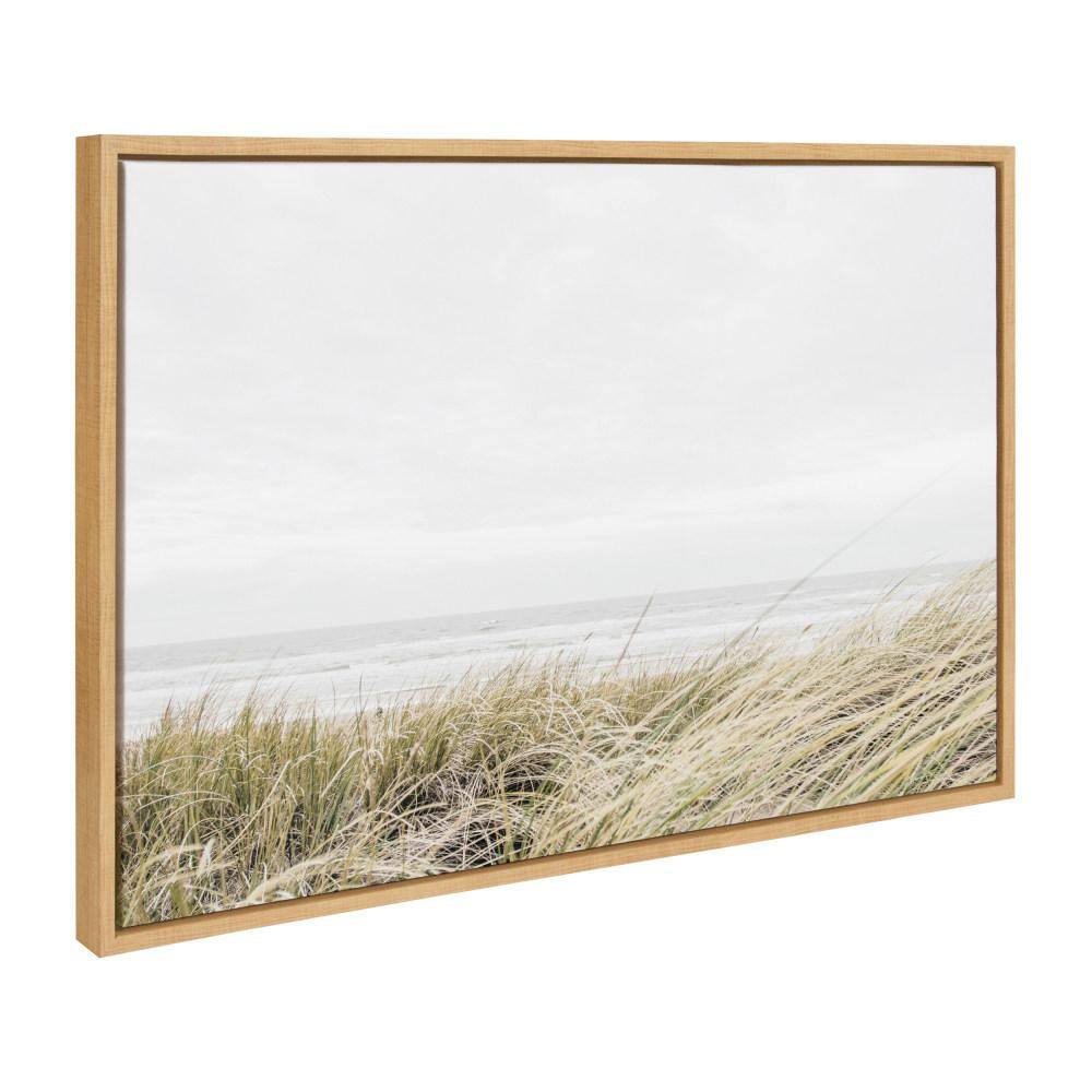 Sylvie East Beach Coastal Landscape Canvas with Polystyrene Frame