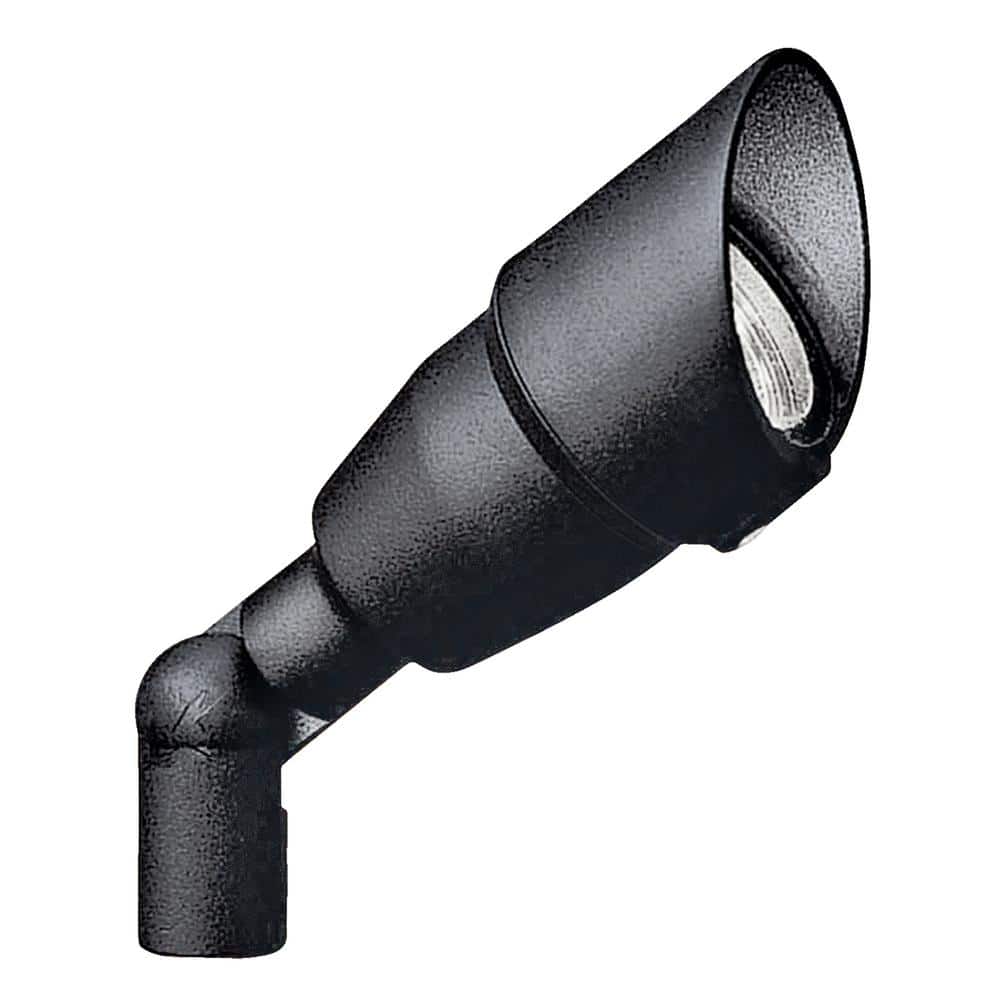 Low Voltage 7.5 in. Textured Black Hardwired Outdoor Weather Resistant Spot