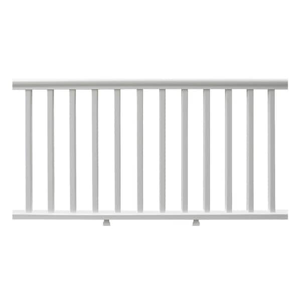 Premium 6 ft. x 3 ft. White Vinyl Rail Fence Panel