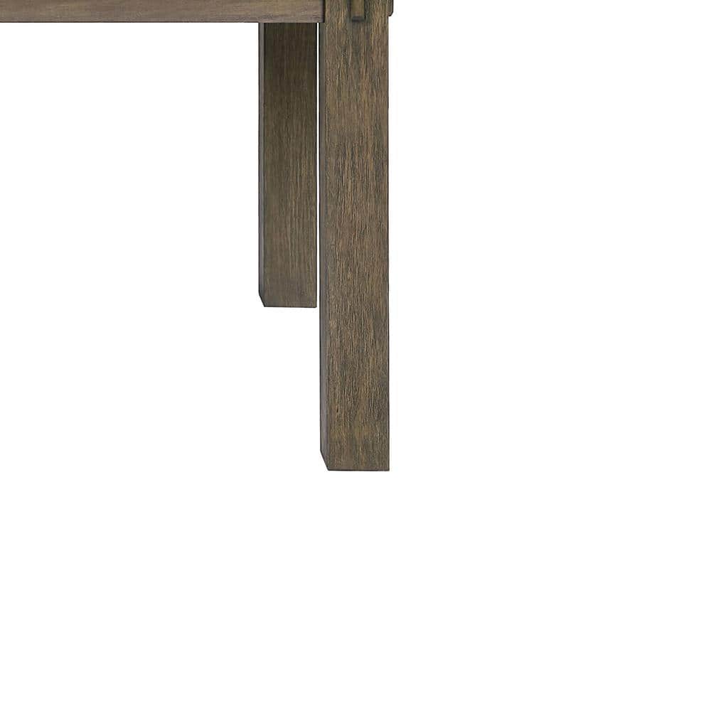 Elegant Transitional Dark Oak Extendable Dining Table