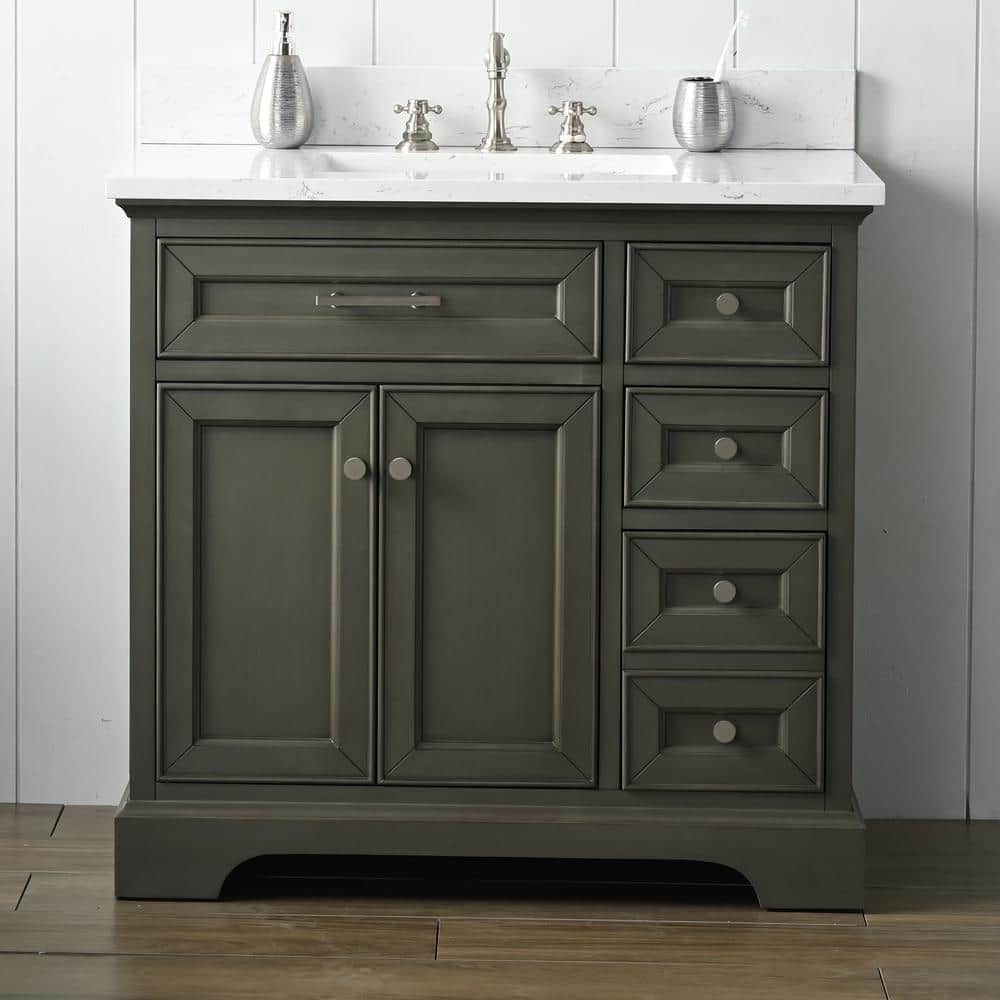 Thompson 36'' Silver Gray Freestanding Bathroom Vanity