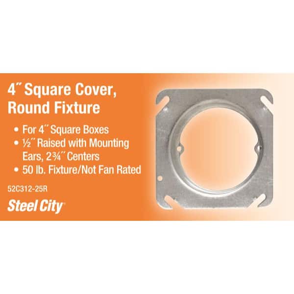 4 in. Square Mud Ring (52C312-25R)