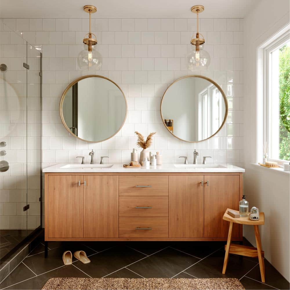 Woodburn Stainless Steel 2-Handle Widespread Bathroom Faucet