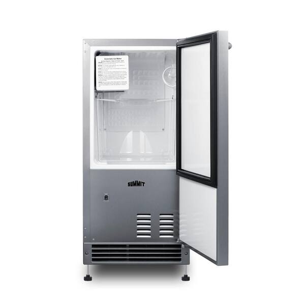 Summit 15 25 lb. Stainless Steel Ice Maker BIM26H34