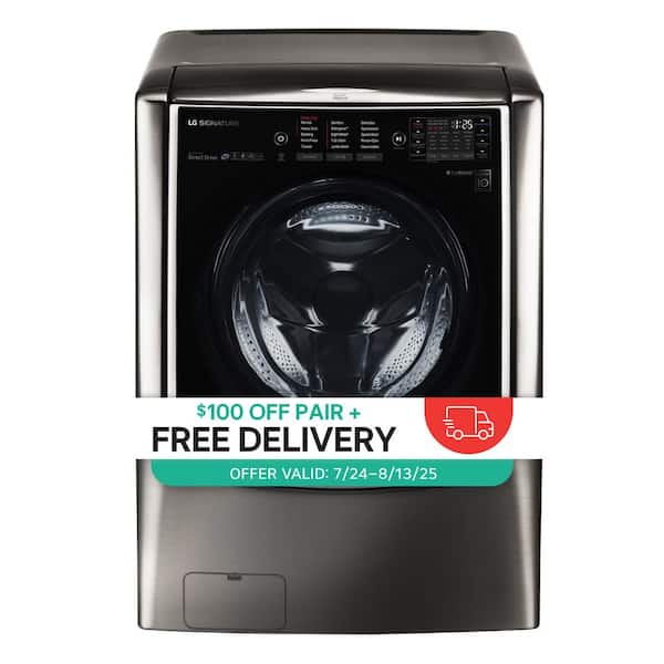 SIGNATURE 5.8 Cu. Ft. SMART Front Load Washer in Black Stainless Steel with TurboWash and Steam