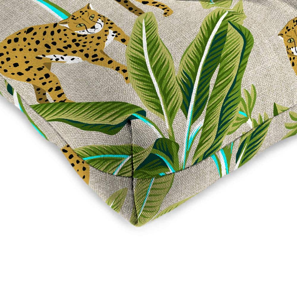 18" x 18" Multicolor Tufted Outdoor Wicker Seat Cushions