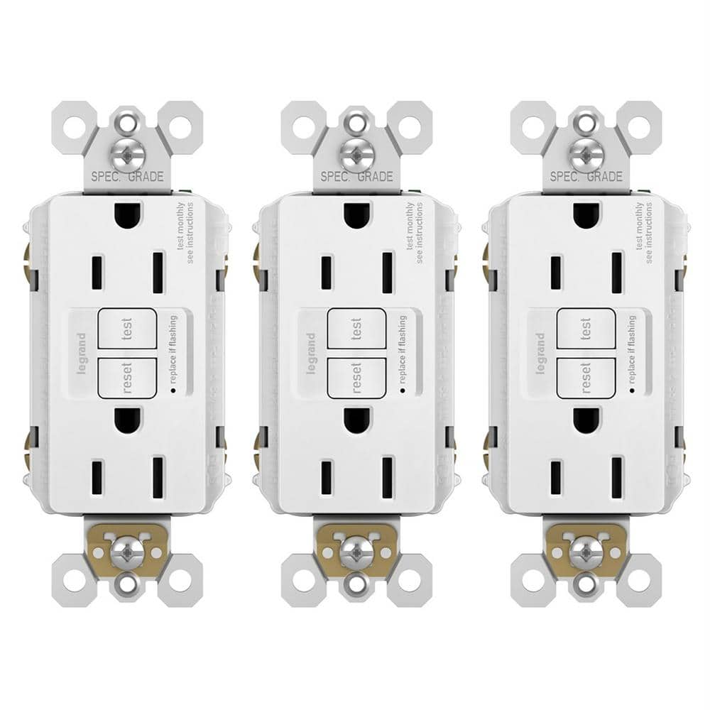 radiant 15 Amp 125-Volt Tamper Resistant Self-Test GFCI Duplex Outlet, White (3-Pack) price history on PriceWatchPro