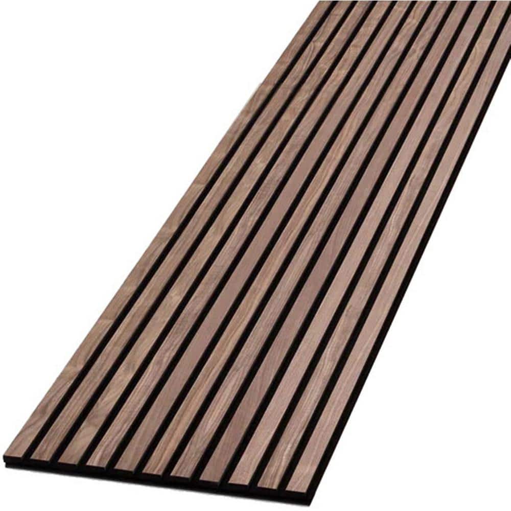 Wood Slat Acoustic Panels for Interior Wall Decor on Felt Back Board 2-Piec