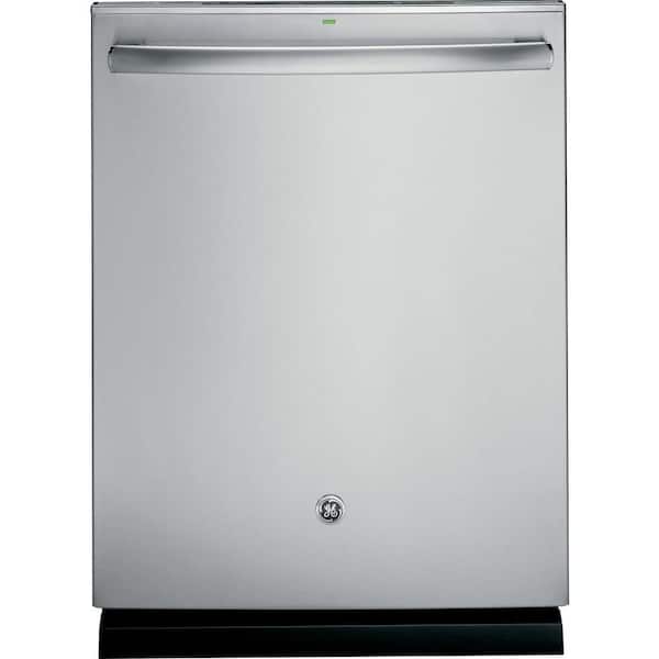 GE Top Control Dishwasher in Stainless Steel with Stainless Steel Tub and Steam Prewash
