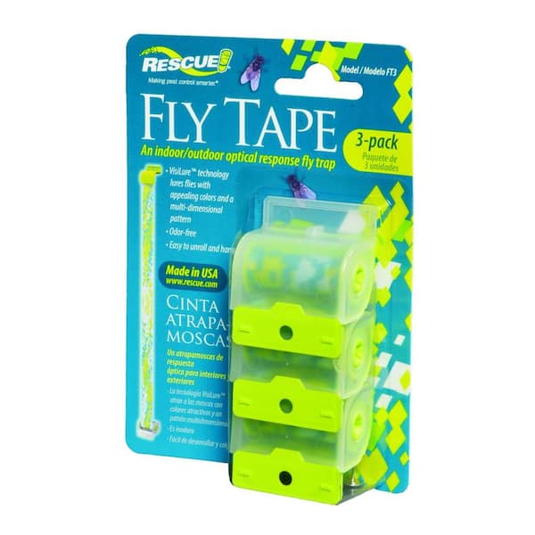 RESCUE Fly Tape (3-Pack) FT3-SF8 - The Home Depot