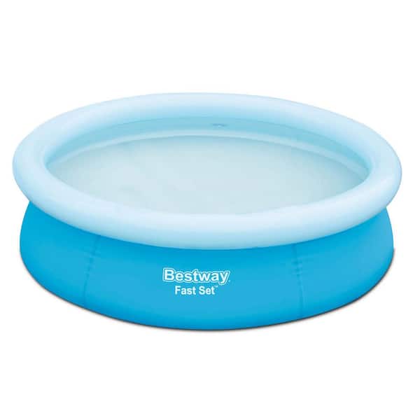 Bestway Round 6 ft. x 20 in. Deep Fast Set Inflatable Above Ground Kids Swimming Pool in Blue