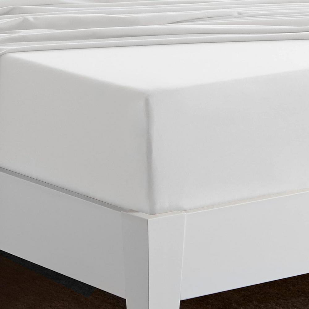 Bright White Full Size Polyester Microfiber Sheet Set