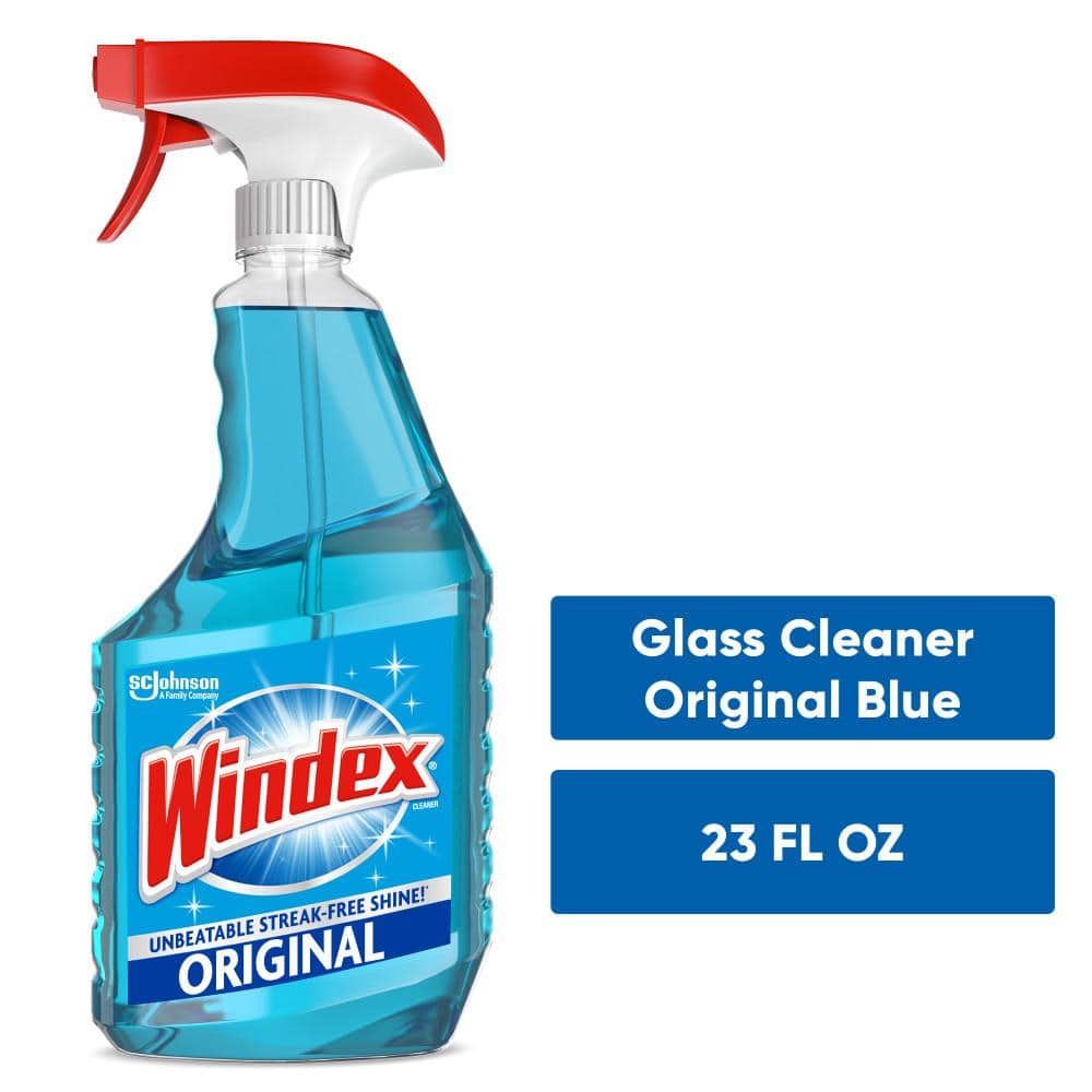 Awesome Windex Glass and Window Cleaner Spray Bottle, Bottle Made from 100% Recycled Plastic, Original Blue, 23 fl oz