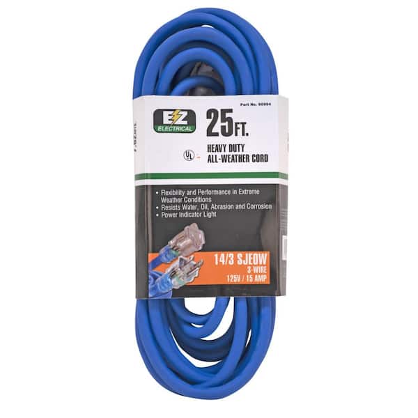 EASTMAN 25 ft. 14/3 SJEOW EZ-FLO Extension Cord for All Weather